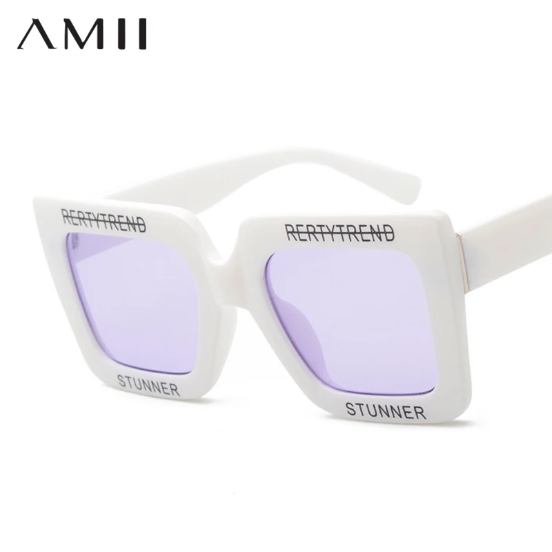 AMII Квадратные Солнцезащитные очки Для женщин бренд более Размеры солнцезащитные