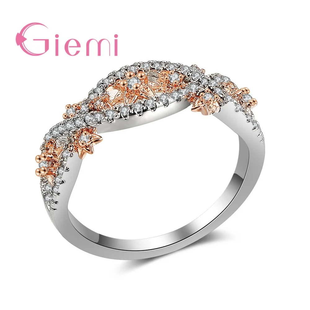 

Dainty Attractive Top Quality Hot Sale 925 Sterling Silver Glittering Cubic Zirconia Ring For Women Wedding Jewelry