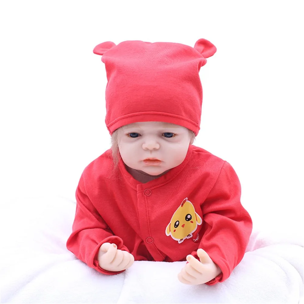 SanyDoll 20 дюймов 50 см силиконовые куклы для новорожденных кукла милое красное