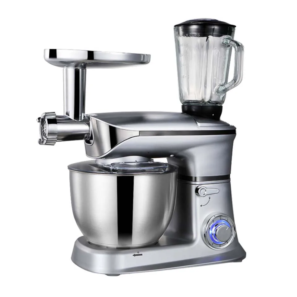 silver 2 1300 Вт л миксер бытовой автоматический многофункциональный Мясорубка соковыжималка взбивание взбивания яиц машина - Цвет: silver 2