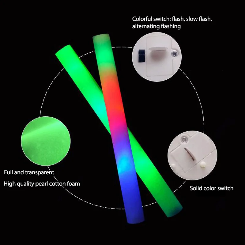 10 шт. светодиодная палочка из вспененного материала флуоресцентная