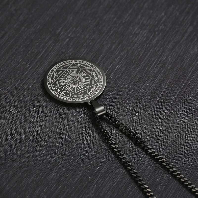 Seven Archangels Seal Talisman Angel Jewelry Волшебная оккультная Подвеска Ожерелье Габриэль Zadkiel Samael Raphael нержавеющая сталь