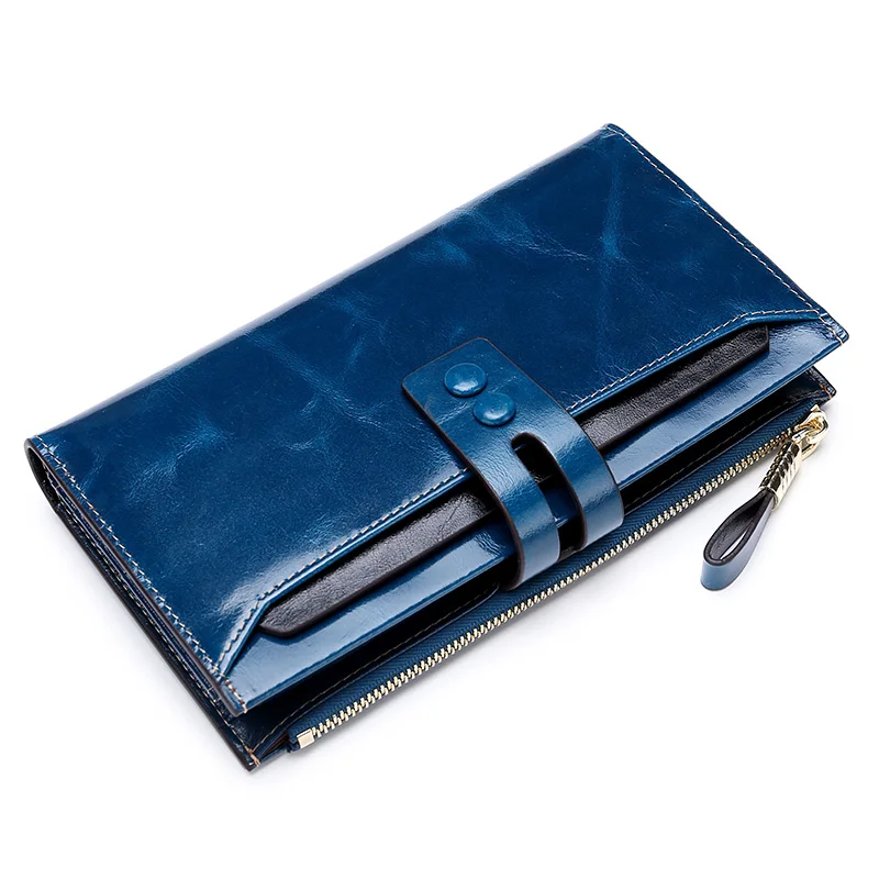 TRASSORY Rfid Блокировка женский кожаный клатч кошелек из натуральной кожи Длинный