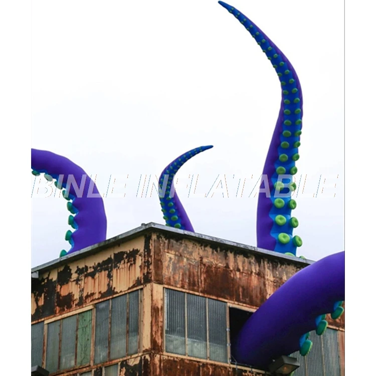 Праздничное уличное украшение для торгового центра большие надувные щупальца