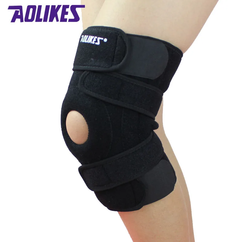 AOLIKES 1 пара Велоспорт фиксирующий наколенник с пружины фиксатор rodillera протекторы