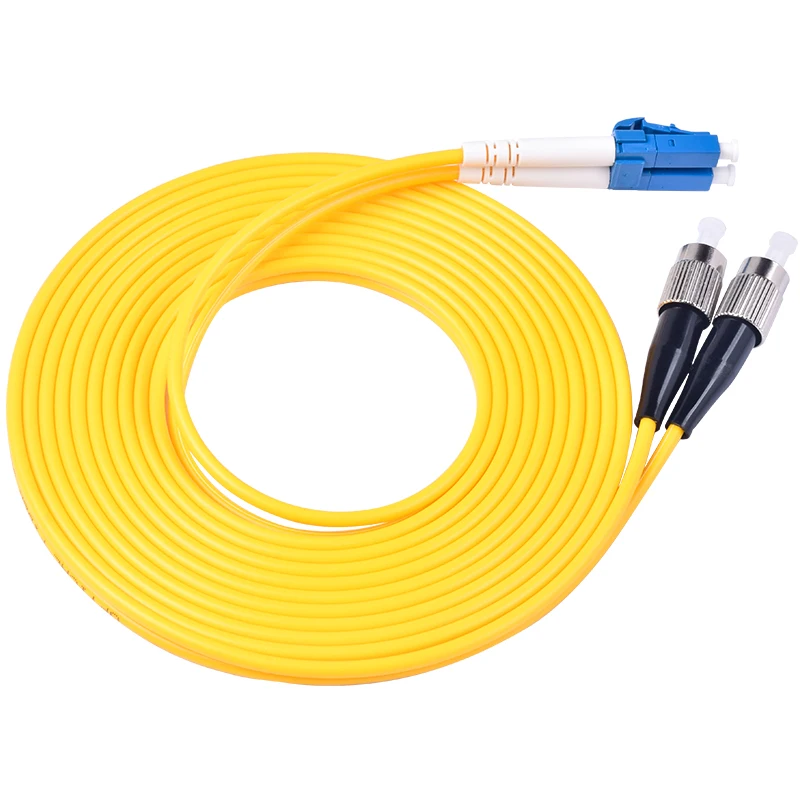 

10 шт. волоконно-оптический Джампер кабеля LC/UPC-FC/UPC одномодовый дуплексный волоконный 3,0 мм ПВХ 3 метра волоконный Соединительный шнур lc-fc