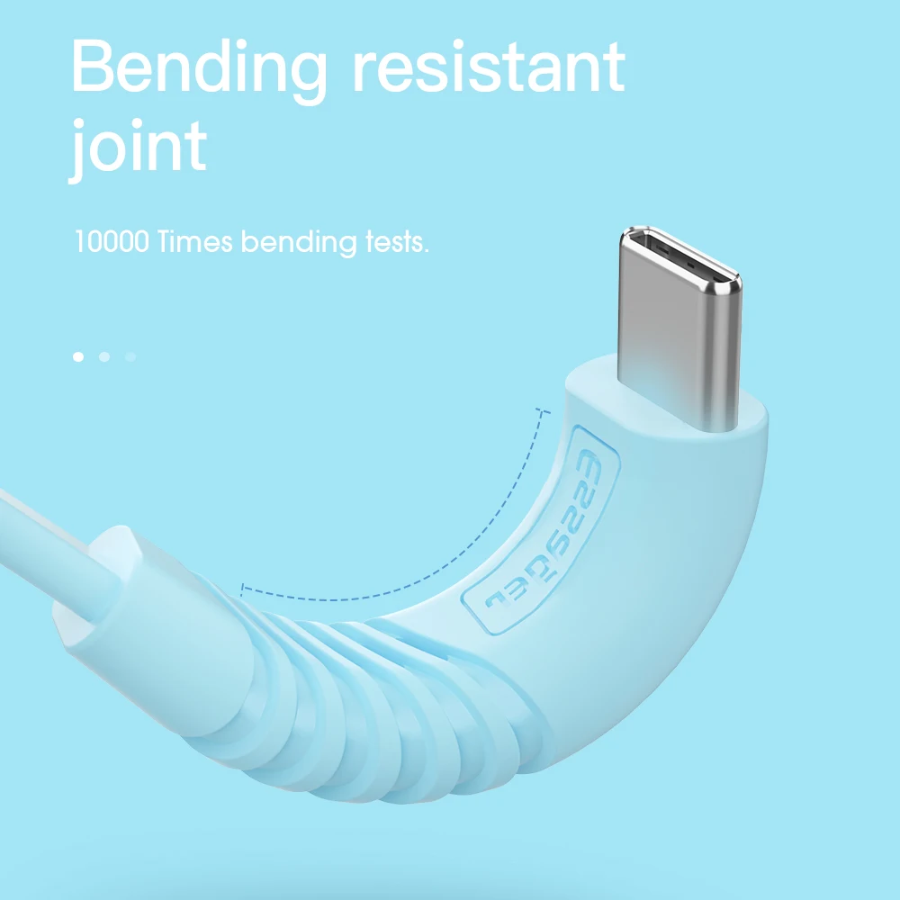 Кабель Essager USB Type C для быстрой зарядки телефонов Android 2.4A 0.3 2 м|Кабели мобильных