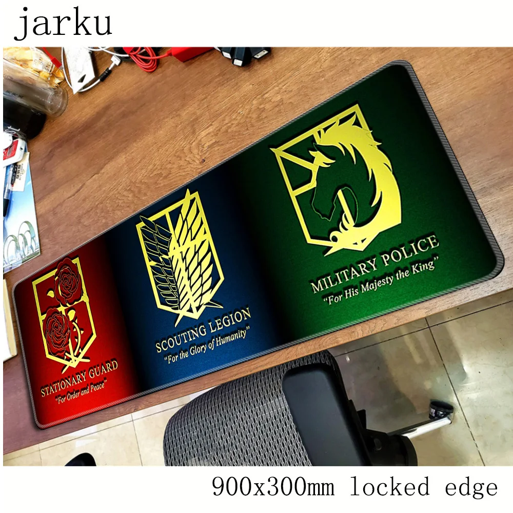 Коврик для мыши Attack on Titan геймер 900x300 мм коврик notbook игровой подгонянный ПК