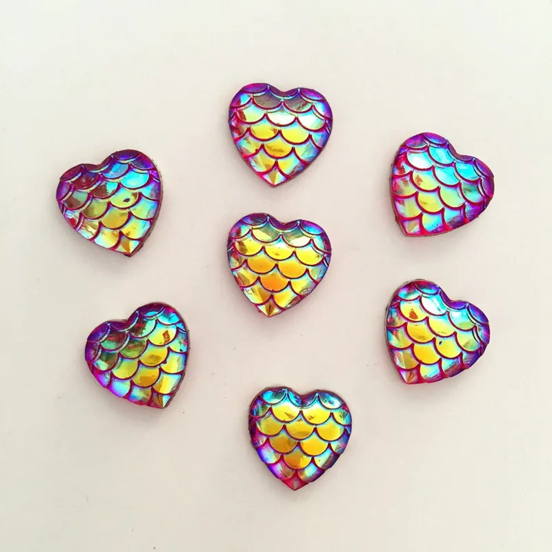 Новинка 90 шт. 12 мм цветные сердечки из змеиной кожи Скрапбукинг с плоским