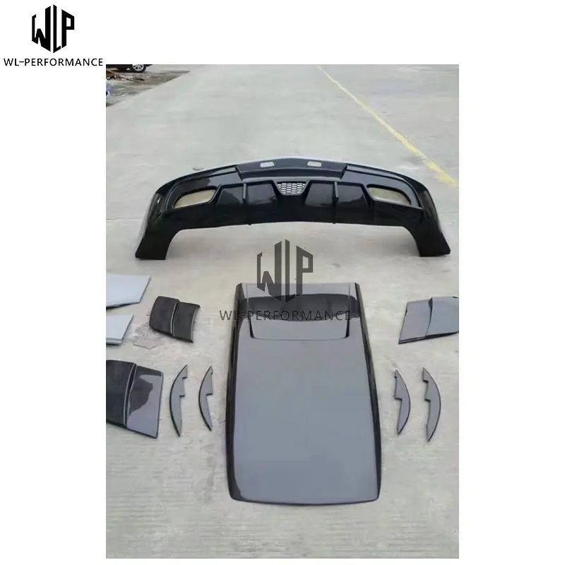 R197 FRP /carbon fiber Car body kit front bumper rear bumper side skirts for Mercedes Bnez SLS AMG R197 10-14 Car styling use