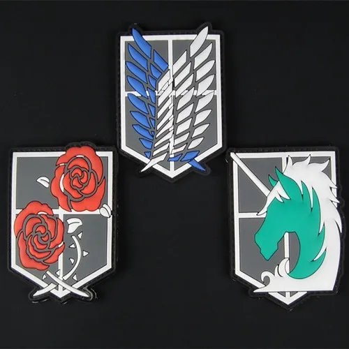 Attack on Titan to investigate the onslaught of giant Corps PVC Velcro armband disposable |