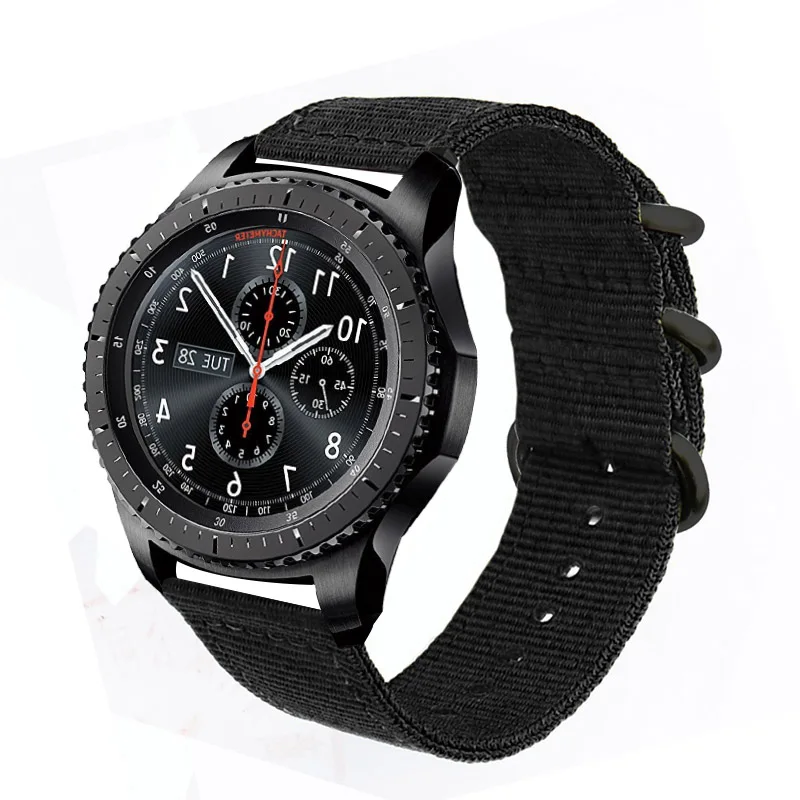 Black-color Для samsung gear sport S2 S3 Frontier классический ремешок для часов huami amazfit bip ремешок huawei GT 2 galaxy watch active 42 46 мм - Цвет ремешка: Black-color