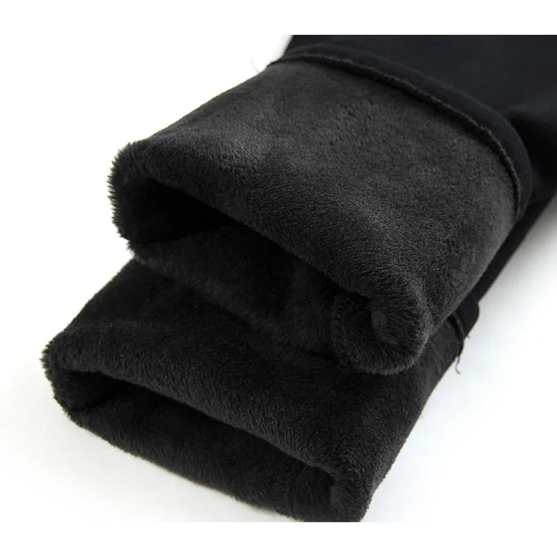 Black Mid Waist Зимние теплые джинсы с высокой талией, женские Стрейчевые офисные облегающие узкие брюки, модные бархатные белые черные джинсовые брюки на молнии - Цвет: Black Mid Waist