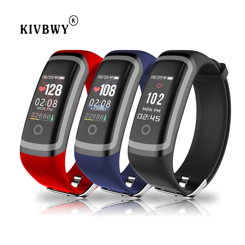 Kivbwy Фитнес трекер Водонепроницаемый IP67 крови Давление умный браслет Bluetooth напоминание спортивный браслет для iOS Android