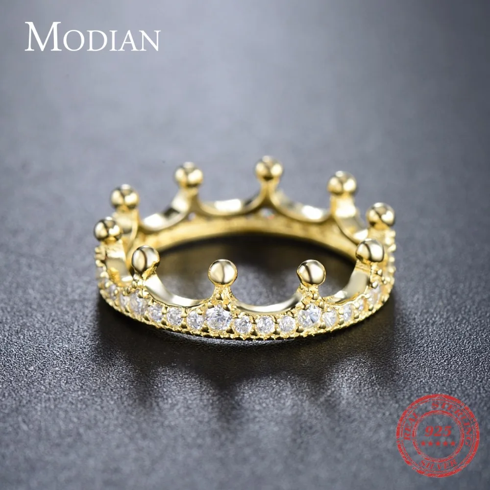 Modian новый дизайн Сверкающие Золотые Цвет стекируемые Мода кольцо на палец с