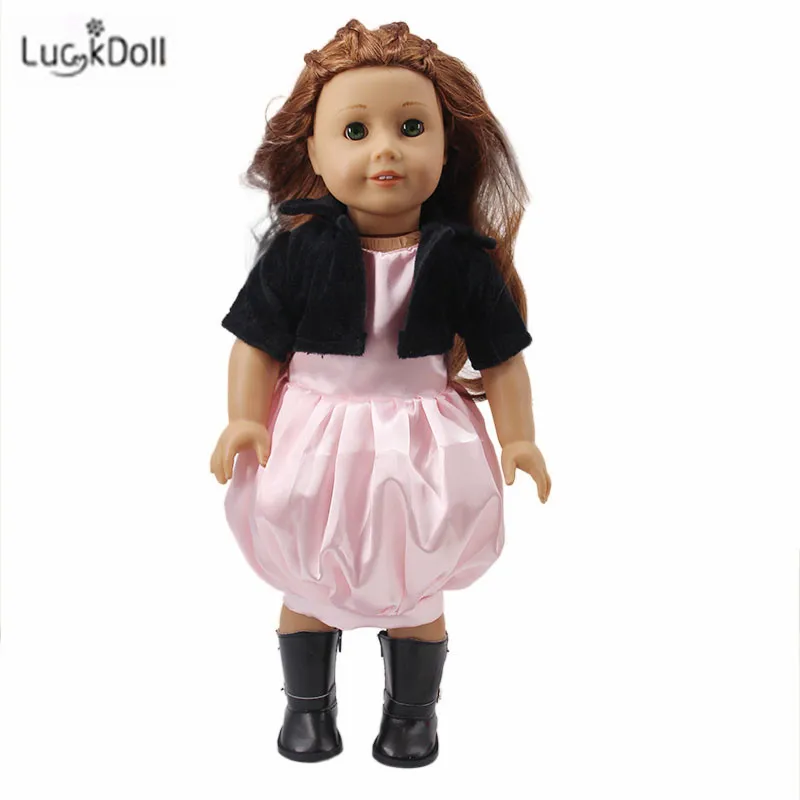 LUCKDOLL1 пара однотонных сапоги размер 18 дюймов американский 43 см Детская кукла