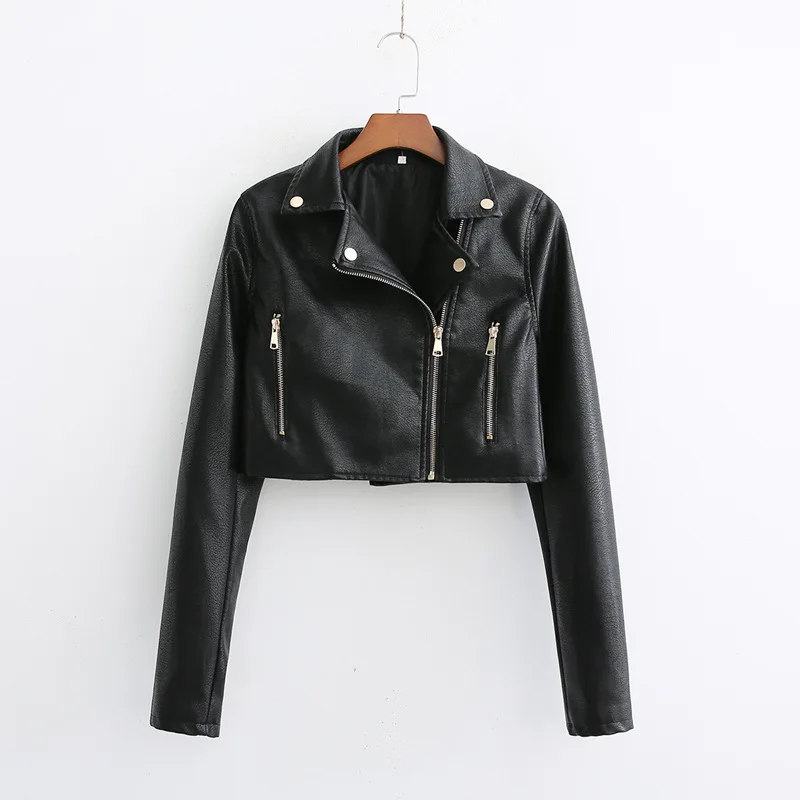 Riverdale Southside Serpents Short Leather Jacket Women Cropped Pu Coats | Мужская одежда