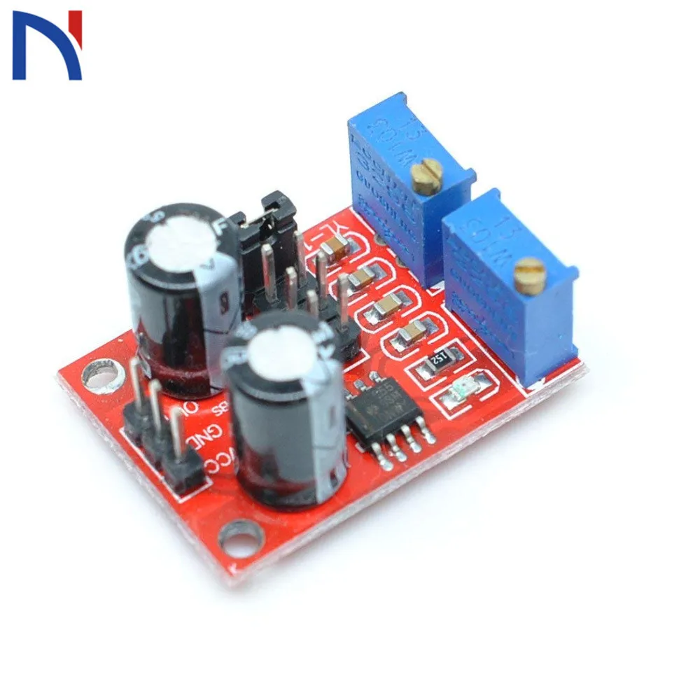 

Motor Driver NE555 Pulse Generator Frequency Duty Cycle Adjustable Module Square Rectangular Wave Stepping LED Indicator Module