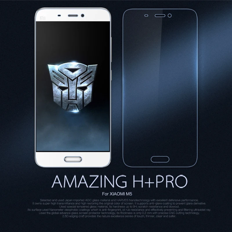 For Xiaomi Mi5 Prime 5.15&quot Tempered Glass Nillkin Amazing H H+Pro Anti-Explosion Screen Protector for Retail Package | Мобильные