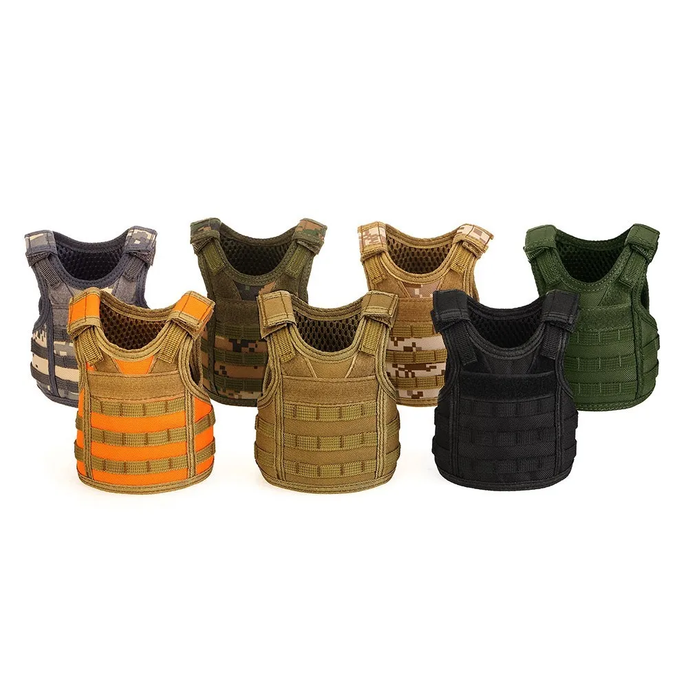 YOTOP Tactical Vest Layer Military Beer /Red Wine Bottle Set Mini Molle vest Hunting Drink set Adjustable Shoulder Straps | Дом и сад