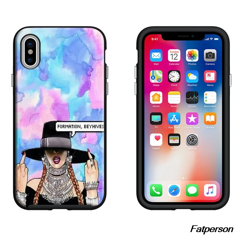 Beyonce Жизель Ноулз черный мягкий Силиконовый ТПУ чехол для телефона Apple iPhone X 8 8plus 6s