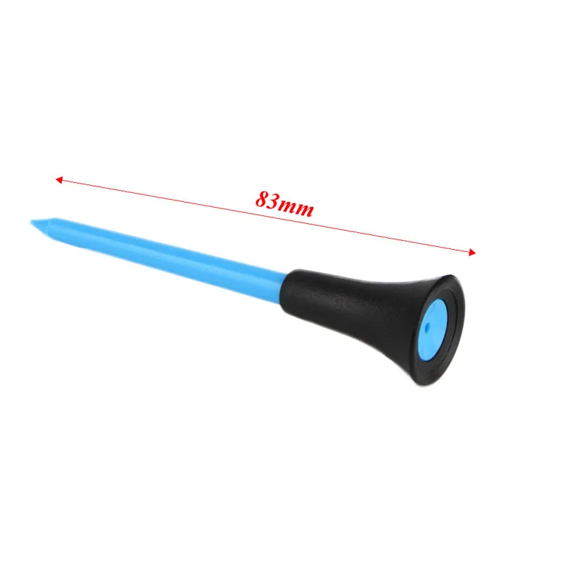 

OOTDTY 50Pcs Golf Tools 83mm Multicolor Plastic Golf Tees Rubber Cushion Professional Drop Shipping Support