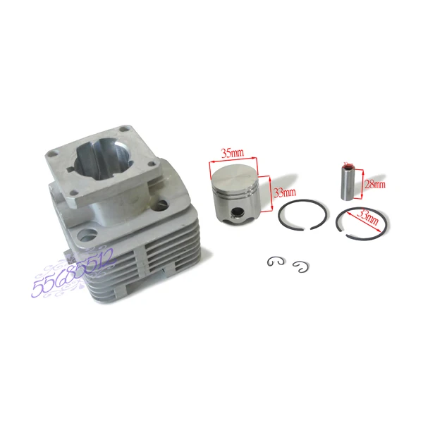 35 мм цилиндр поршневой комплект подходит STIHL FS250 FS250R FS200 FS200R FS120 части триммера