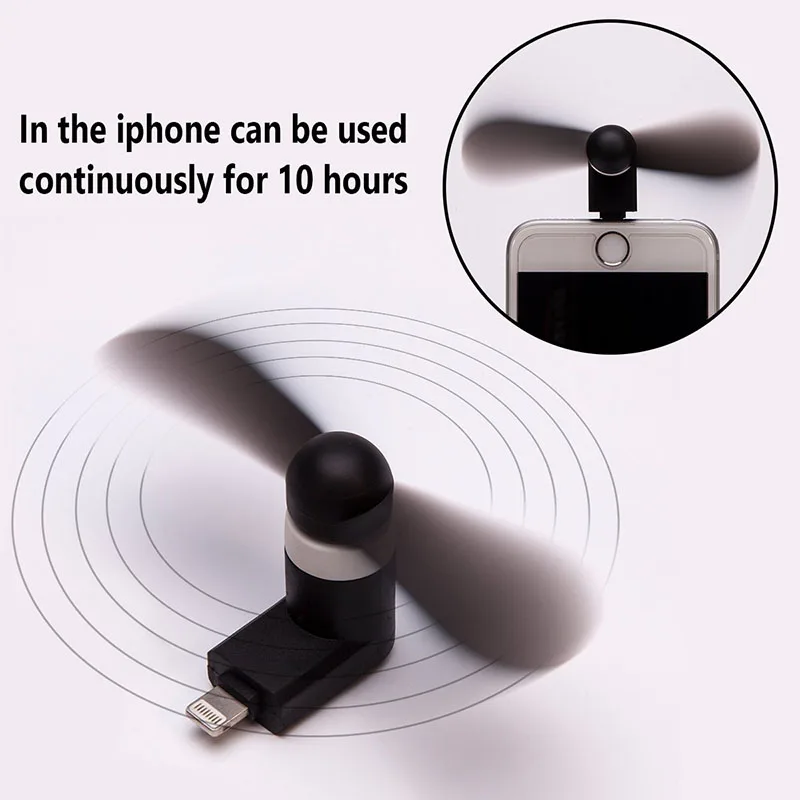 1 шт. маленький USB вентилятор для iPhone X 6 7 8 Plus iPad охлаждение сотового телефона кулер