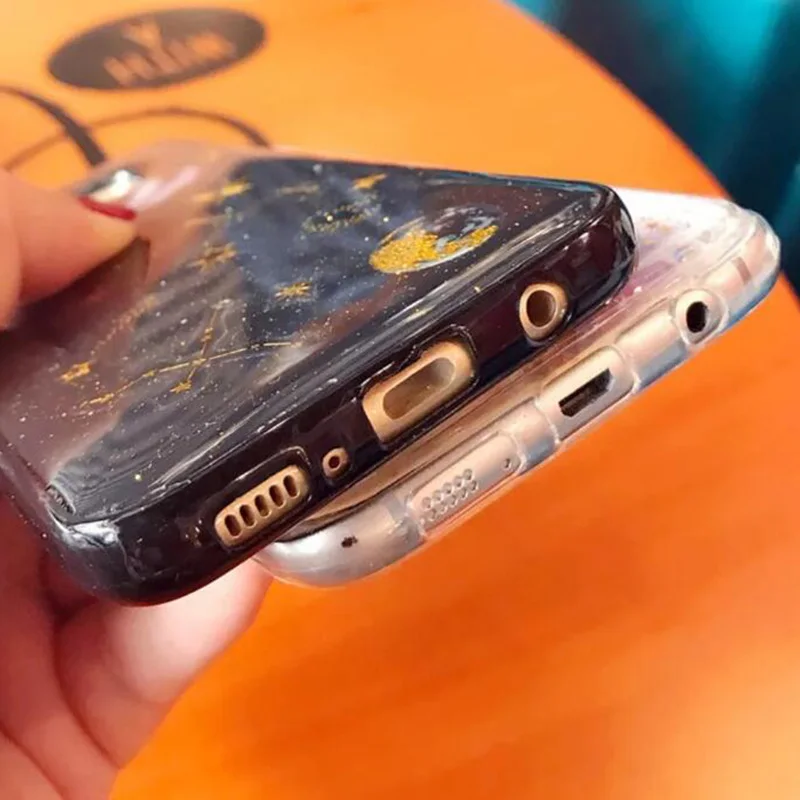YeLun чехол с блестящими звездами для Samsung Note9 A320 A520 A6 A6Plus A8 J6 J3 J7 2018 Девичья Мягкая