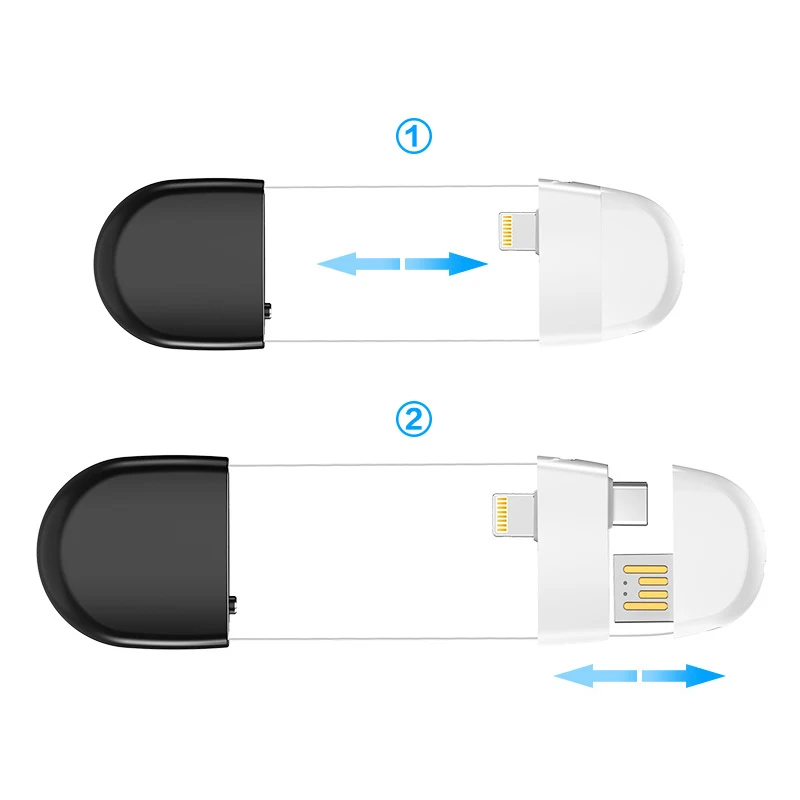 3 в 1 Мини удлинитель Кабель type c двухсторонний Usb быстрая зарядка микро строка