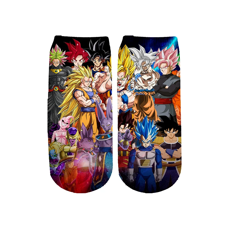 PLstar Cosmos/Хлопковые носки Z Son Goku/Son Gohan/Vegeta, хлопковые носки с разноцветными теплыми рисунками, короткие носки до щиколотки-4