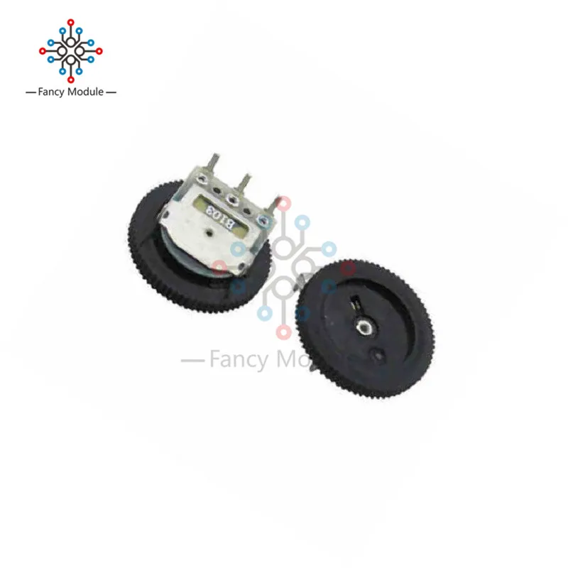 10 шт. B103 10K Ohm 3 контактный одиночный линейный циферблат колеса потенциометра 16 мм x