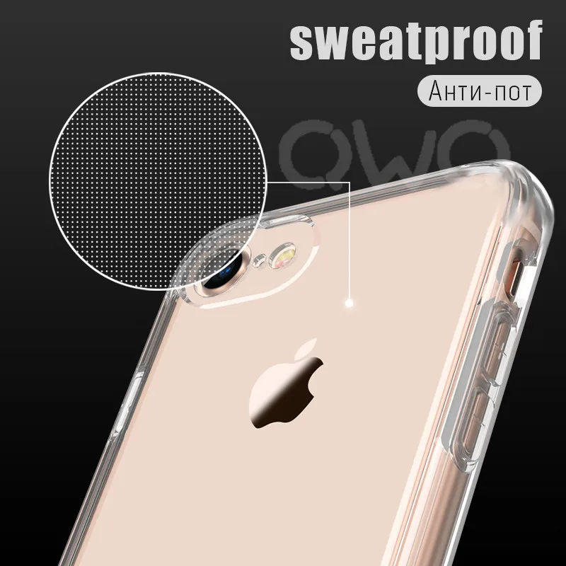 Роскошные прозрачные силиконовые чехлы для Apple iPhone X 8 6s 7 Plus Ультратонкий Мягкий