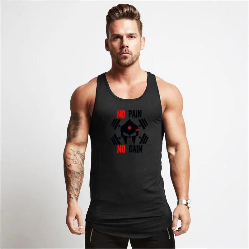 Mens Running Vest Gym Sleeveless Shirt Summer Slim Tank M-XXL 2021 Men Sport Top New Workout Training Man Singlet | Спорт и