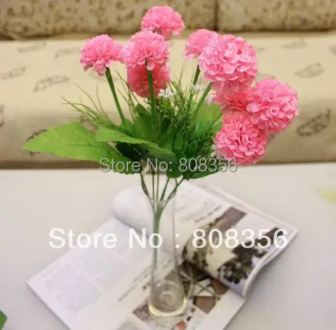 Новые 8 шт. 35 см Длина Моделирование искусственных цветов растения мяч куст