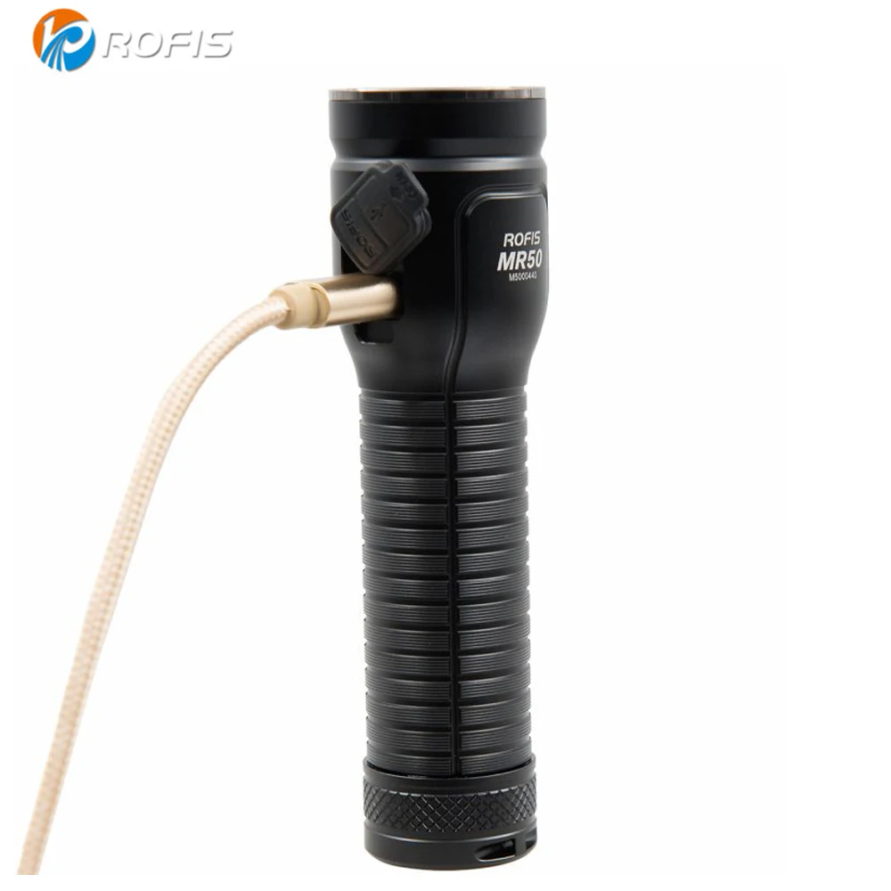 Rofis MR50 USB аккумуляторная фонарик CREE XHP50.2 CW Макс 2500 люмен ручной фонарь с 21700 5000 мАч