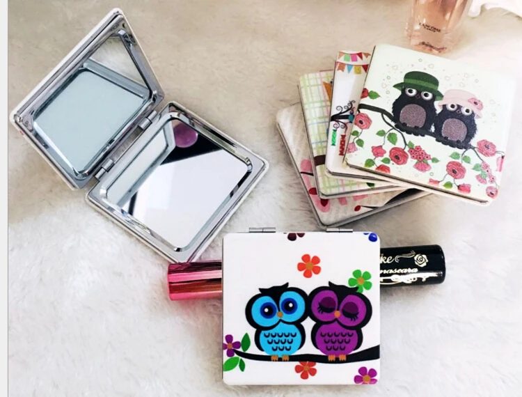 Новинка 2017 модное зеркало из искусственной кожи высококачественное портативное