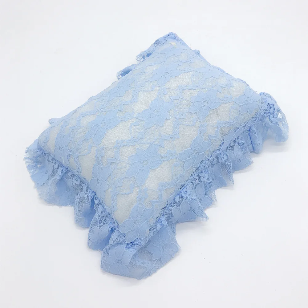 27*22cm Newborn Photography Props pillow baby photoshoot props handmade lace small pillow infant photography accessories