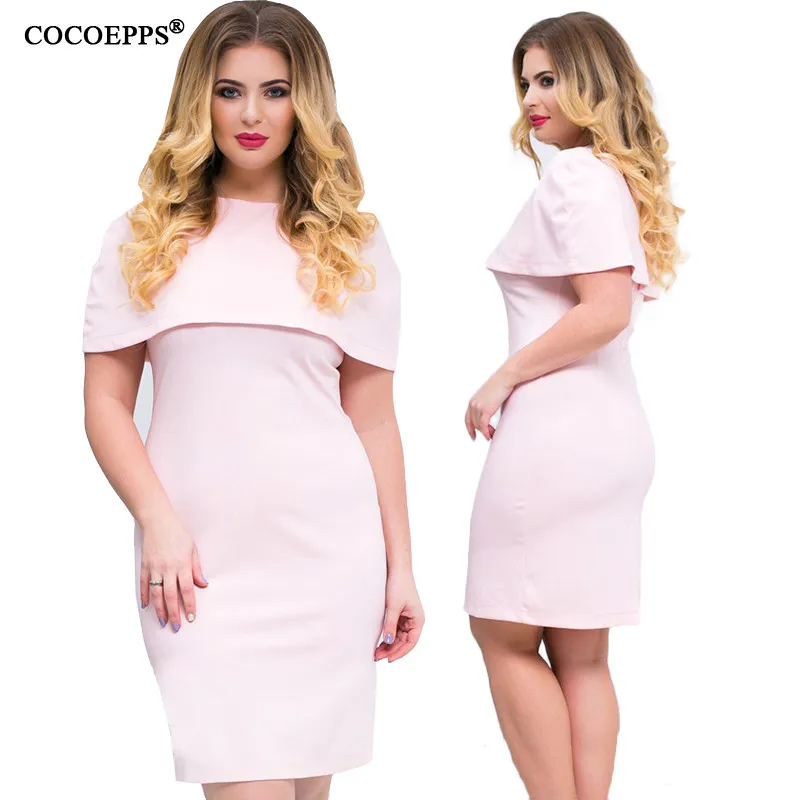 Облегающее летнее женское платье CACNCUT 2019 размеры 5XL 6XL женские офисные платья