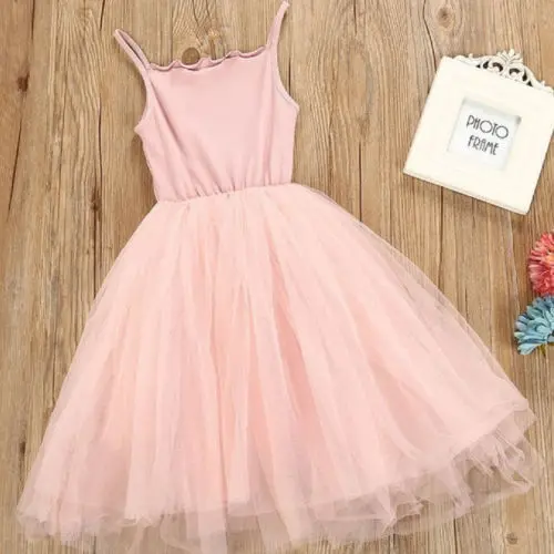 Summer Pretty Girl Princess Tutu Tlles Dress Strap Sleeveless Kid Baby Party Wedding Pageant Formal Dresses Clothes | Детская одежда и