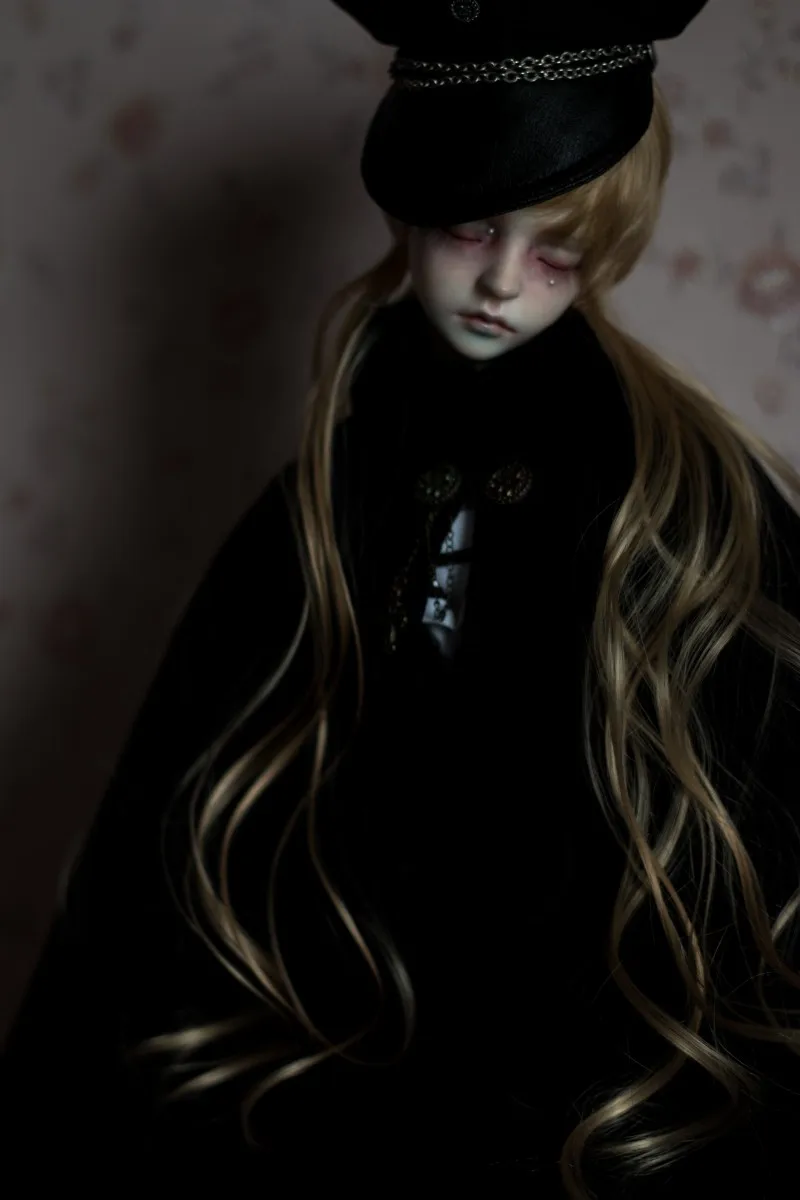 

BJD doll wigs long champagne hair wigs for 1/3 BJD DD SD doll size High-temperature wire hair wigs doll accessories