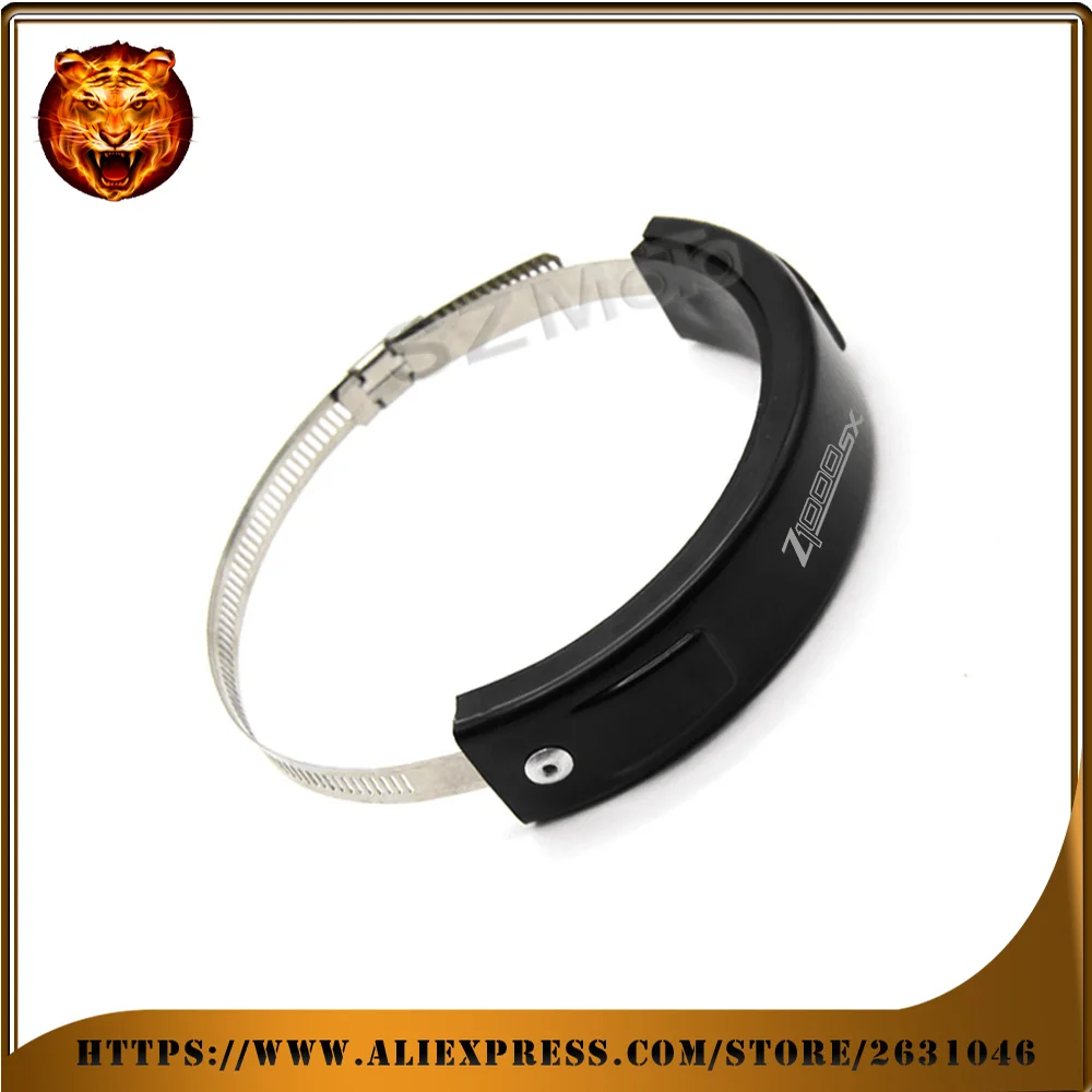 

For KAWASAKI Z1000SX Z1000 Motorcycle Silencer Round Oval Exhaust Protector Protect Can Cover Fit scope 100mm-140mm logo
