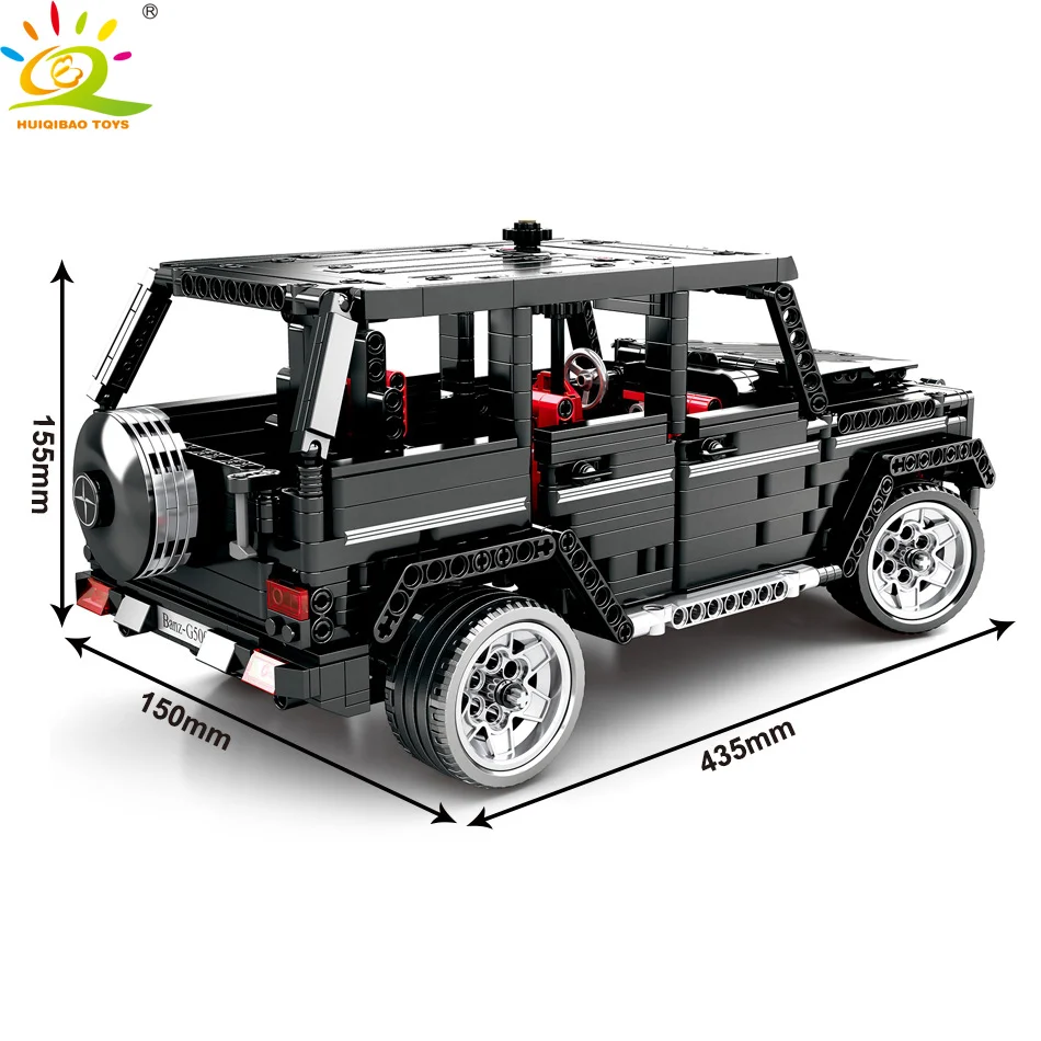 HUIQIBAO игрушки 1343 шт g-класс Спортивный Автомобиль SUV строительные блоки для детей