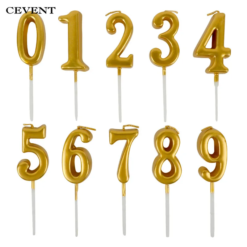 1 шт. золотые свечи для торта украшения вечеринки в честь Дня Рождения детей и