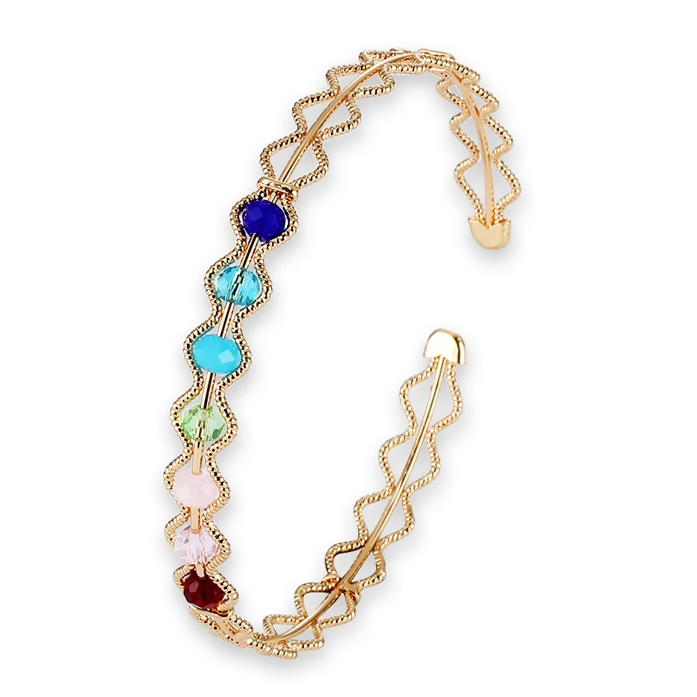 Женский браслет MYLONGINGCHARM из латуни с разноцветными камнями|Браслеты| |
