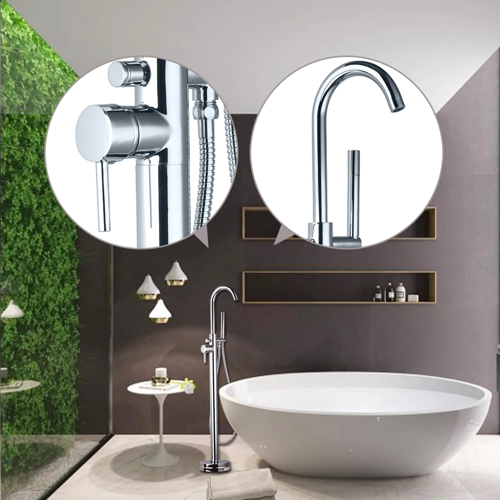 

Favorable in Price Bathroom Faucet Chrome Polished Deck Mounted CeramicHot Cole Water Mixer Excellent Bathroom Shower Faucet