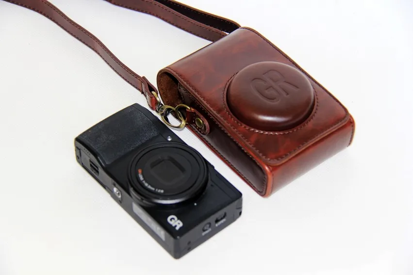 Высокое качество сумка для камеры чехол подходит Ricoh GR искусственная кожа Чехол