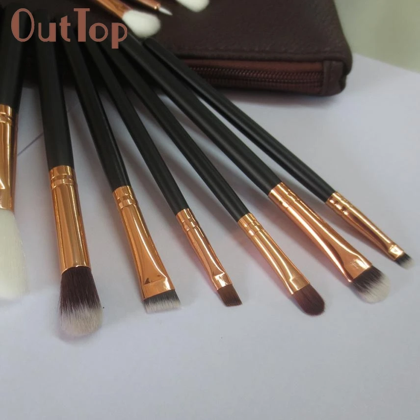 18 pcs Top Quality Full set Rose Gold Makeup Brush Complete Eye Set Tools Powder Blending with free cosmetic bag U0307 | Красота и