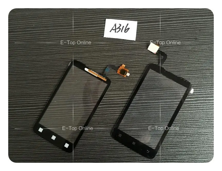 Черный сенсор для lenovo A316 сенсорный экран дигитайзер Замена +