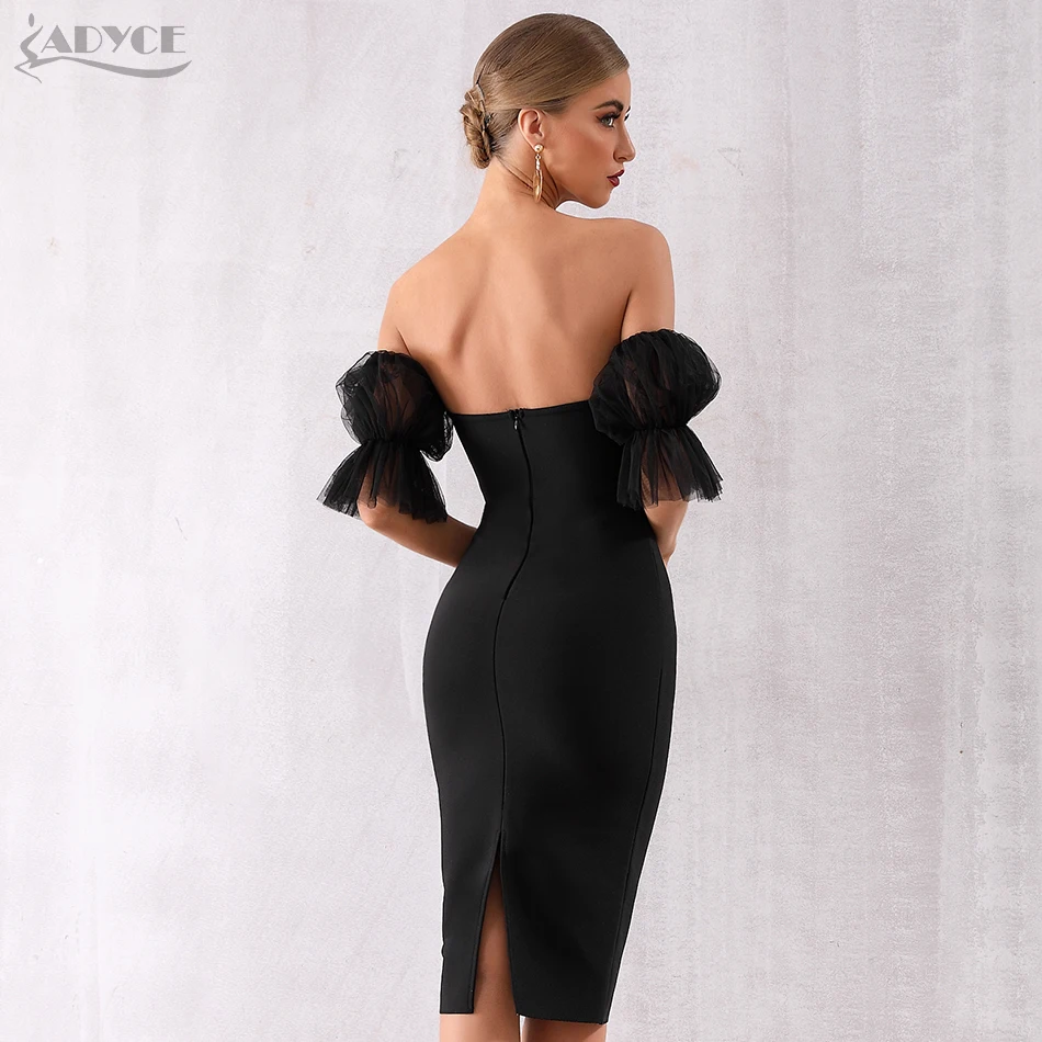 Adyce 2021 Новое летнее облегающее кружевное Бандажное платье Vestido сексуальное